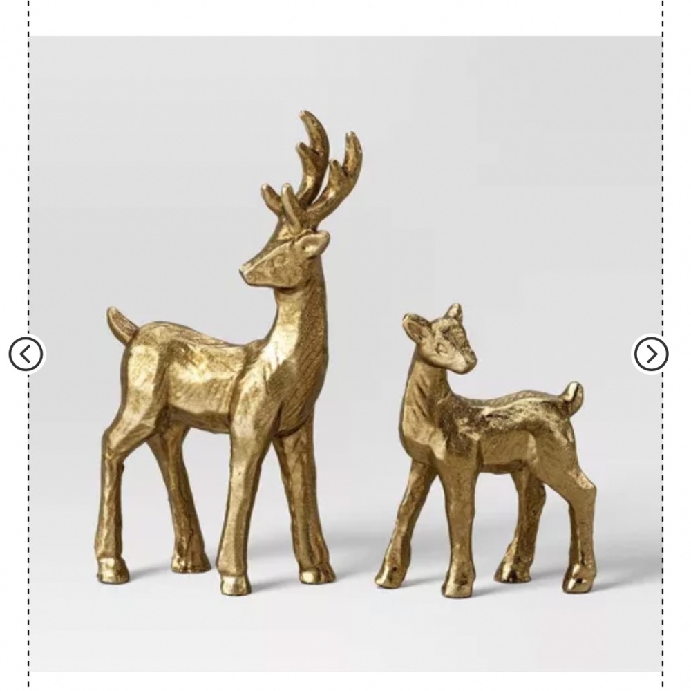 NEW Wondershop 8 Pc Gold Christmas Poly Animals/Trees/People Decor Set - Picture 4 of 6